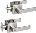 Brushed Nickel ZINC ALLOY Bed/Bath Door Lever - Privacy Lock