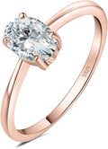 Oval 2ct Moissanite Solitaire 925 Sterling Silver Ring - Classic