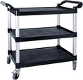 Utility Carts with Wheels 3 Tier Rolling Cart - Heavy Duty 600lb