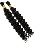 BEEOS Boho Bulk Human Hair for Braiding 100g 24 Inch Deep Wave