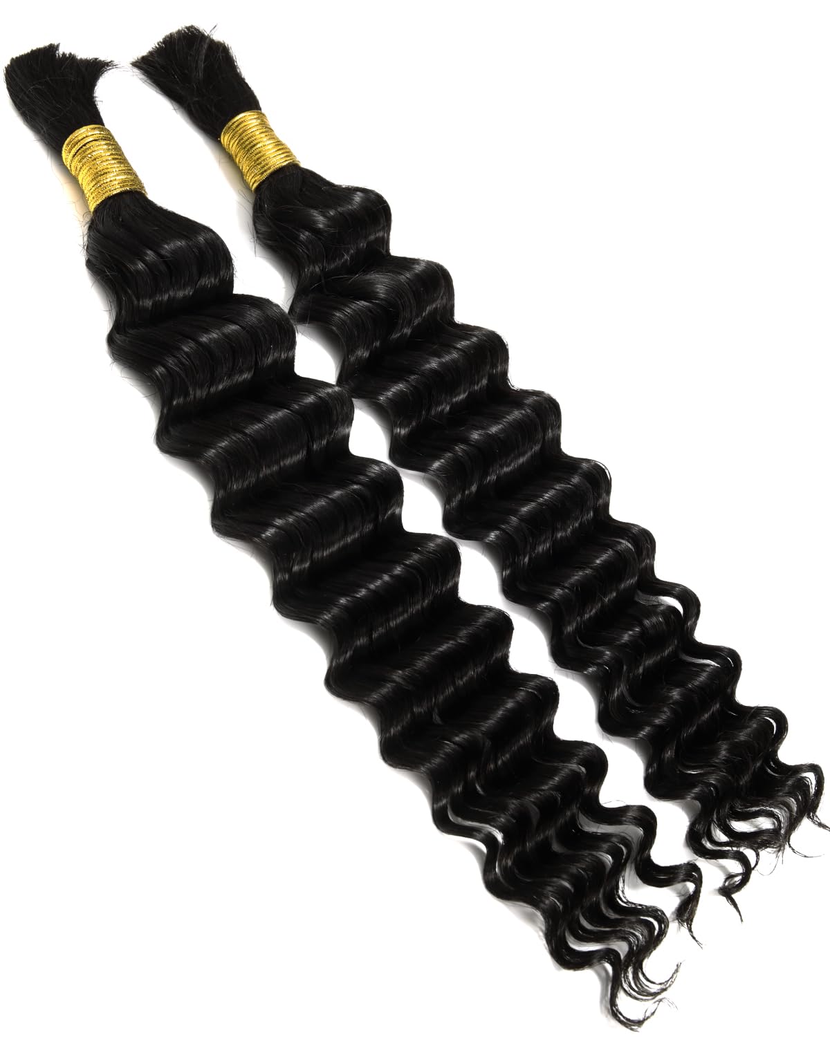 BEEOS Boho Bulk Human Hair for Braiding 100g 24 Inch Deep Wave