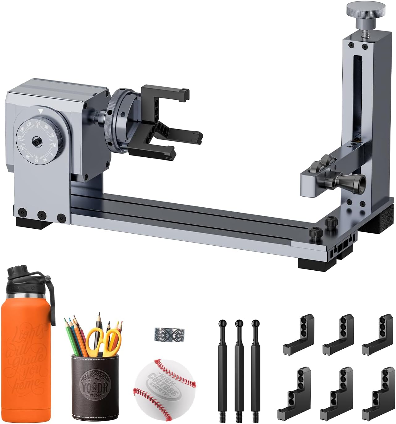 Longer Rotary Extension for Engraving Cylindrical Objects Easily