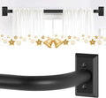 Black Wrap Around Curtain Rods 2Pack Matte Black - Heavy Duty Room