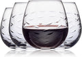 SHOSHIN Handmade Crystal Hand-cut Stemless Wine Glasses set of 4