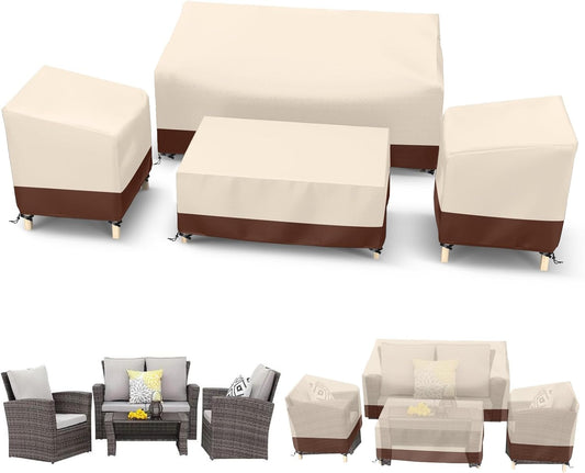 STARTWO Outdoor Waterproof Patio Furniture Covers 4-Piece Set
