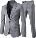 Cloudstyle Men's 2-Piece Slim Fit 1 Button Suit - Sharp Everyday