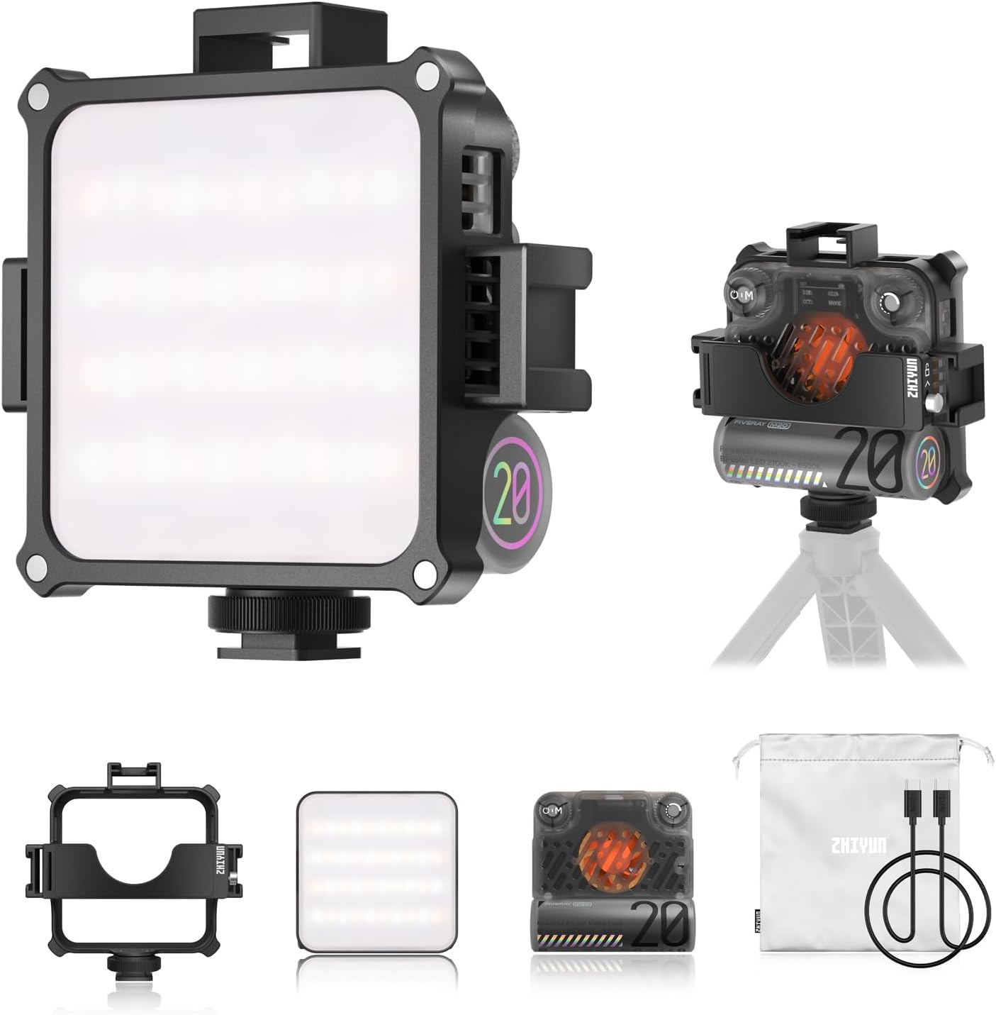 ZHIYUN FIVERAY M20 Bicolor Video Light for Creative Filmmaking