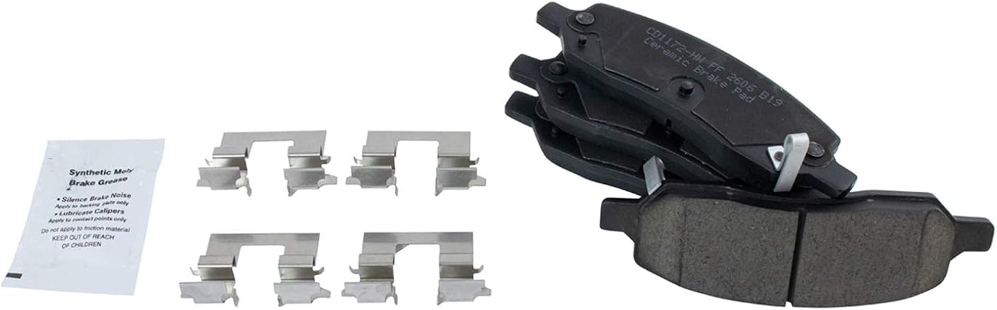 TRQ Rear Brake Pads Ceramic Hardware for Buick Lucerne & DTS