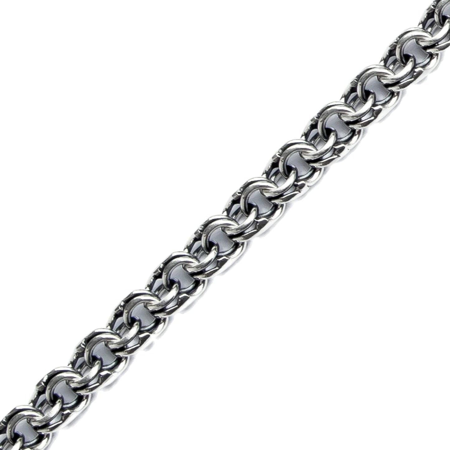 Bismark Link Chain Necklace for Men in Solid 925 Sterling Silver
