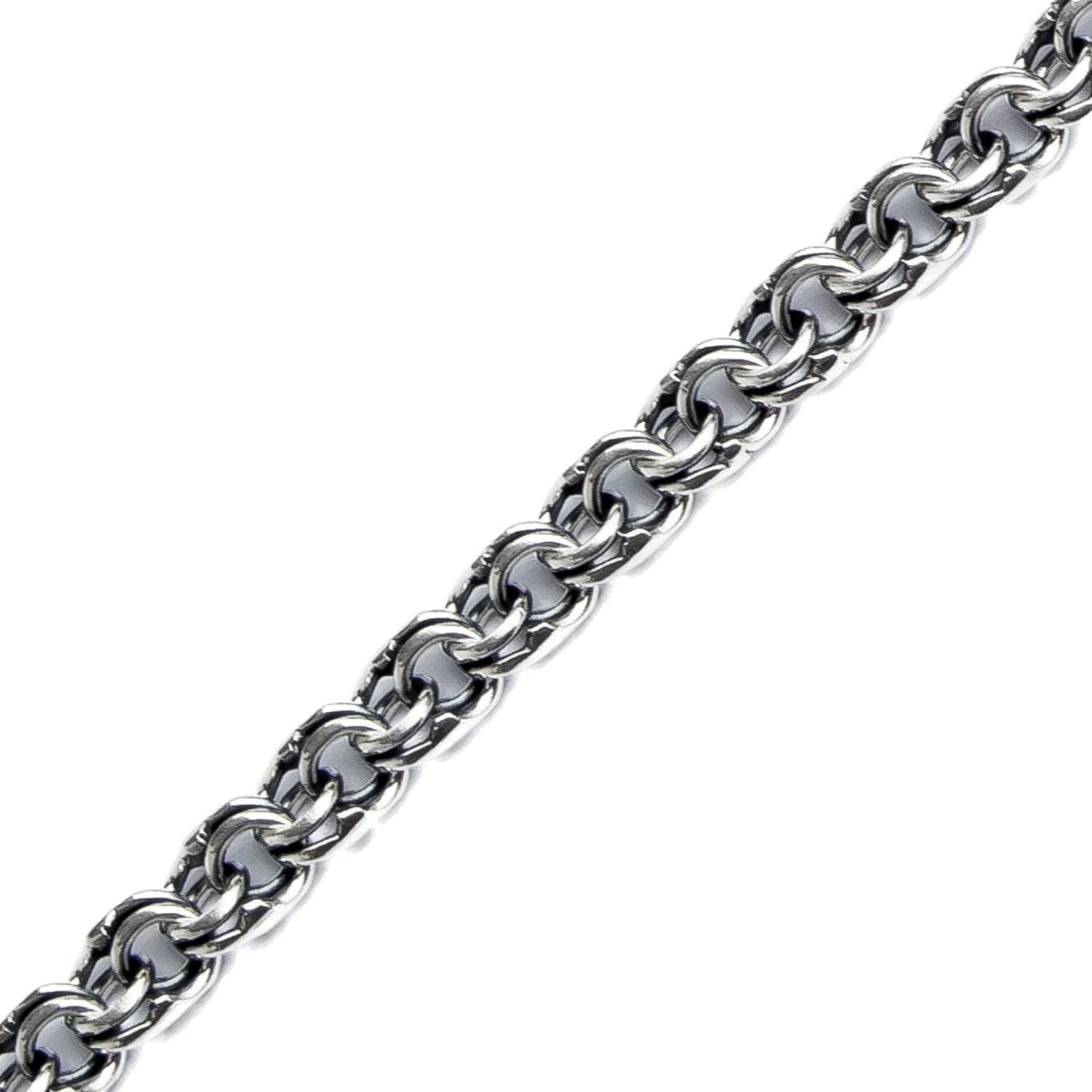 Bismark Link Chain Necklace for Men in Solid 925 Sterling Silver