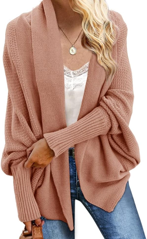 Imily Bela Women's Kimono Batwing Oversized Cardigan Sweater