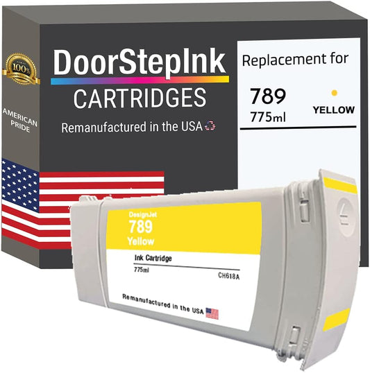 USA-Made Yellow Ink Cartridge for HP DesignJet Printers