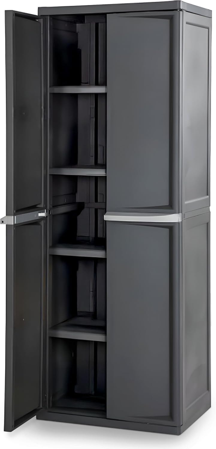 Sterilite 4 Shelf Cabinet for Garage, Pantry, and More