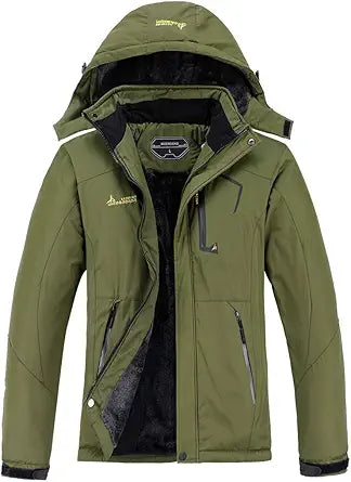 MOERDENG Men's Waterproof Ski Jacket for Winter Sports Enthusiasts