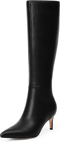 Knee High Boots Women Pointed Toe Kitten Heel - Comfortable Style them