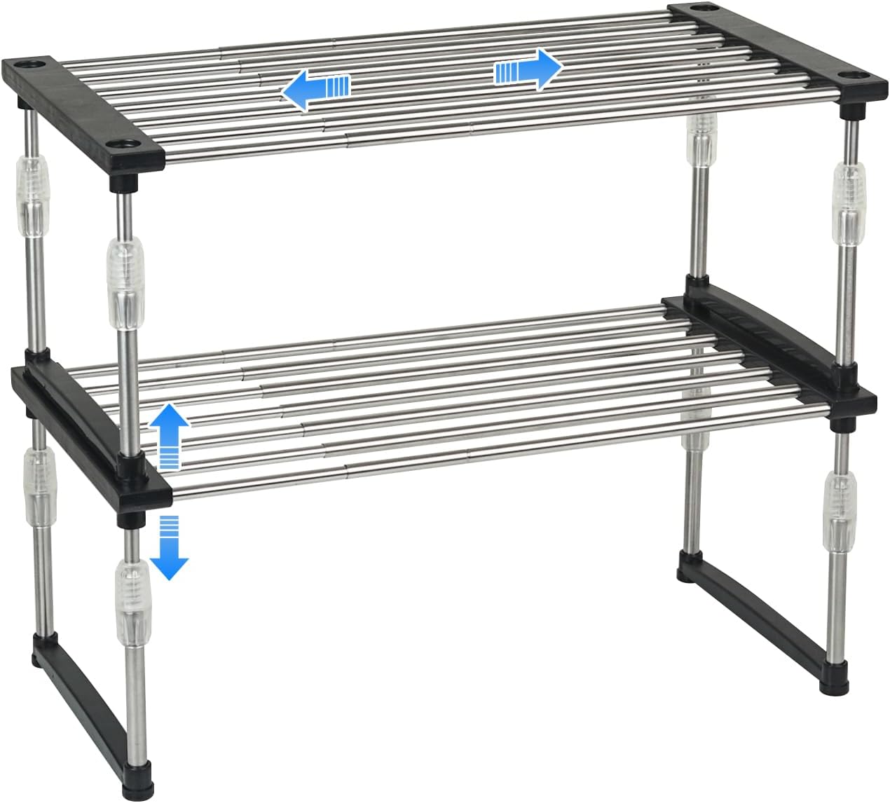 Expandable Cabinet Organizer Set for Kitchen and Bathroom Use