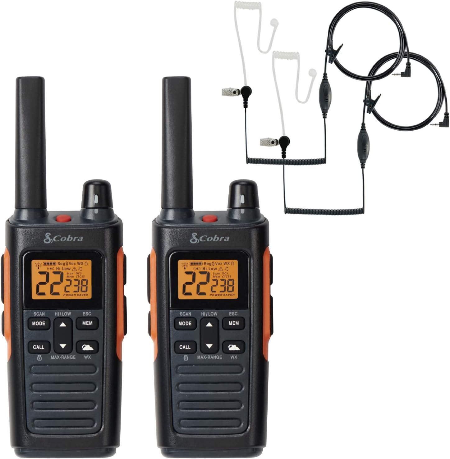 Cobra RX680 Walkie Talkies with Headset - Waterproof & Durable