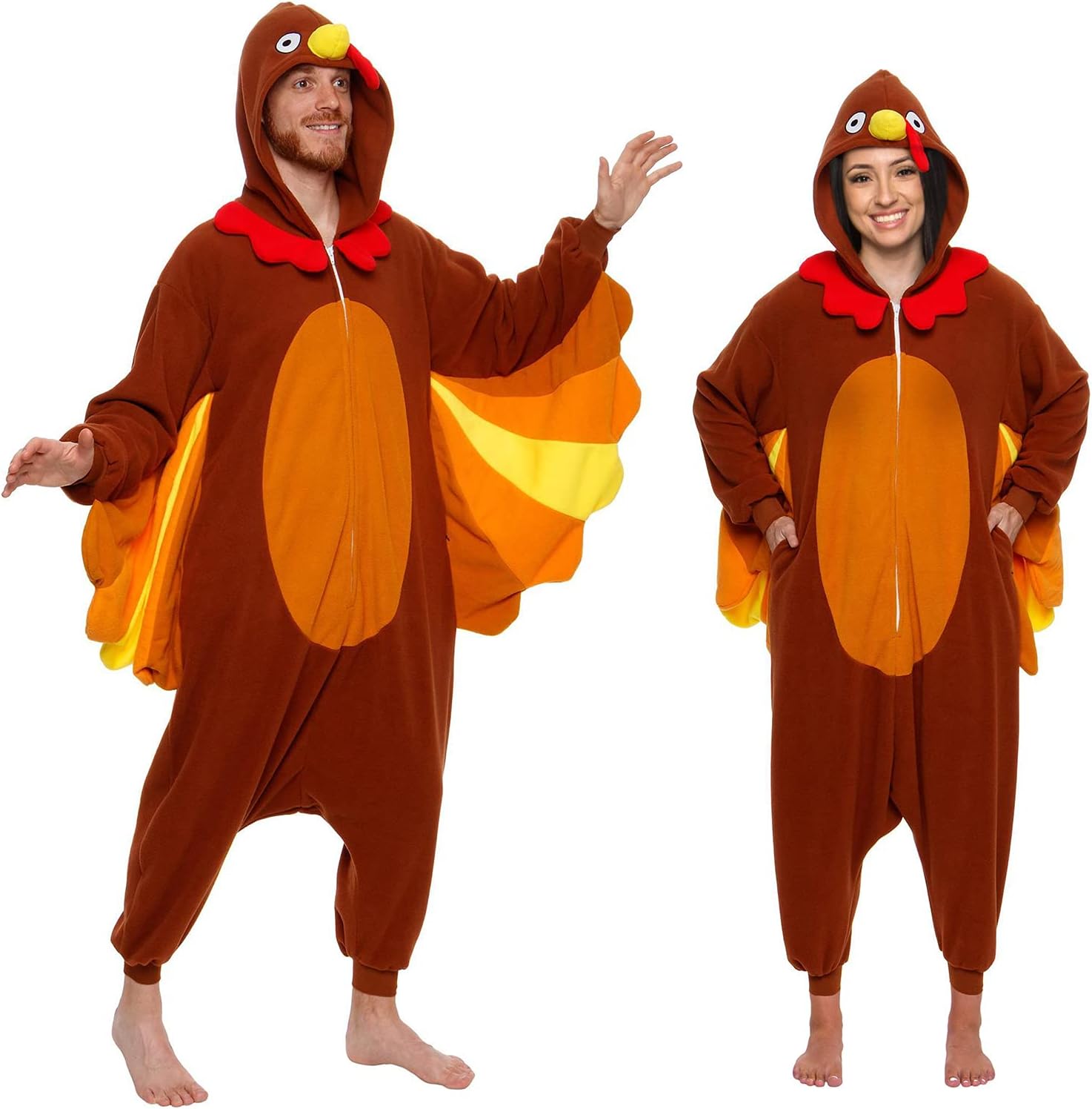 Funziez! Adult Onesie Dinosaur Shark Costume for Halloween Fun