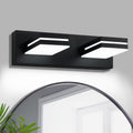OKELI 2 Light Black Bathroom Vanity Light Over Mirror - Modern LED