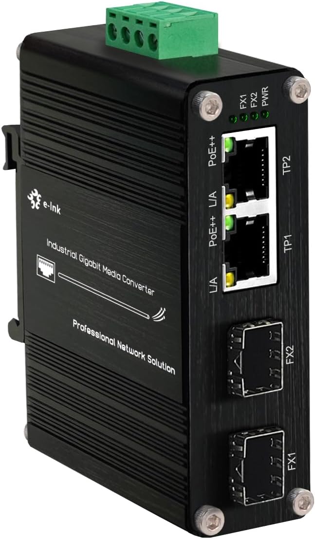 Mini Industrial Gigabit PoE Media Converter for Efficient Networking