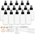 STARSIDE 16-Pack 4oz Glass Spray Bottles: Fine Mist Sprayer for Essential Oils