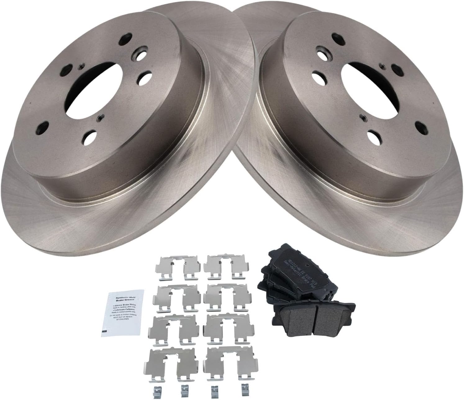 TRQ Rear Brake Pad & Rotor Kit for 2018-2023 Toyota Camry