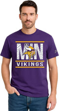 Zubaz NFL Men's Short Sleeve Team Graphic T-Shirt - Bold Goal Line dry