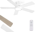 42 in Ceiling Fans with Lights and Remote - Quiet Flush Mount Fan