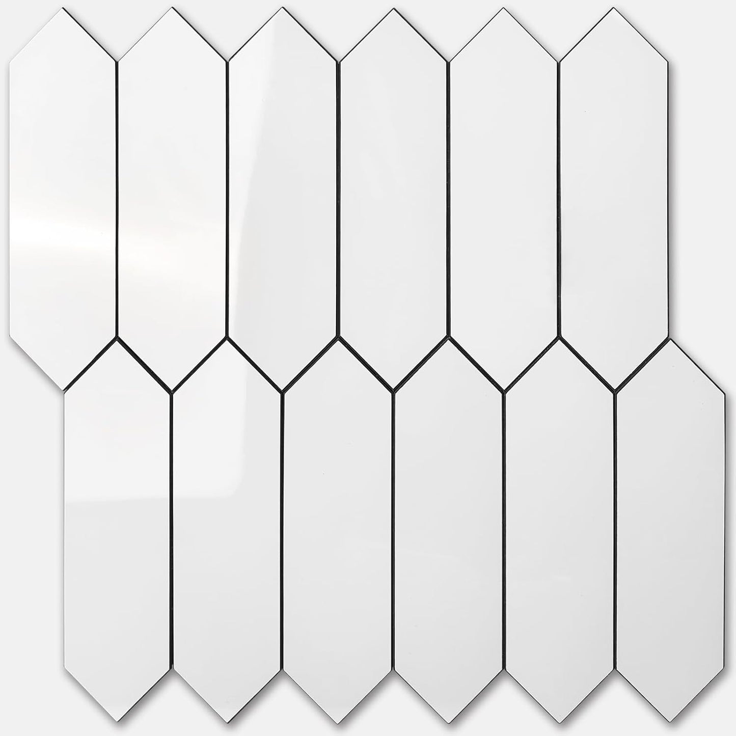Vamos Tile Glossy White Backsplash Tile for Kitchen and Bath