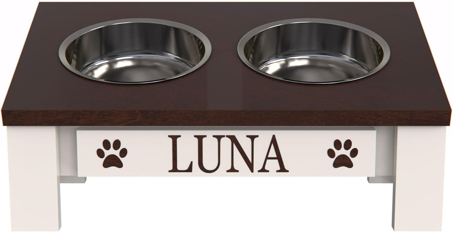 GrooveThis Woodshop Classic Pet Feeder for Small Dogs & Cats