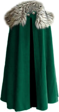 Mens Medieval Viking Cloak Fur Cape for Men - Heavyweight Renaissance