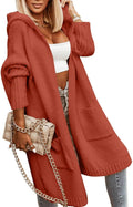 Aoysky Womens Long Cardigans Oversized Hooded Sweater Coat