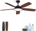 Roomratv 52 in Smart Ceiling Fan with Light - Quiet DC Motor
