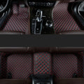 Custom Car Floor Mats Black Red - Full Set Compatible 2005-2023