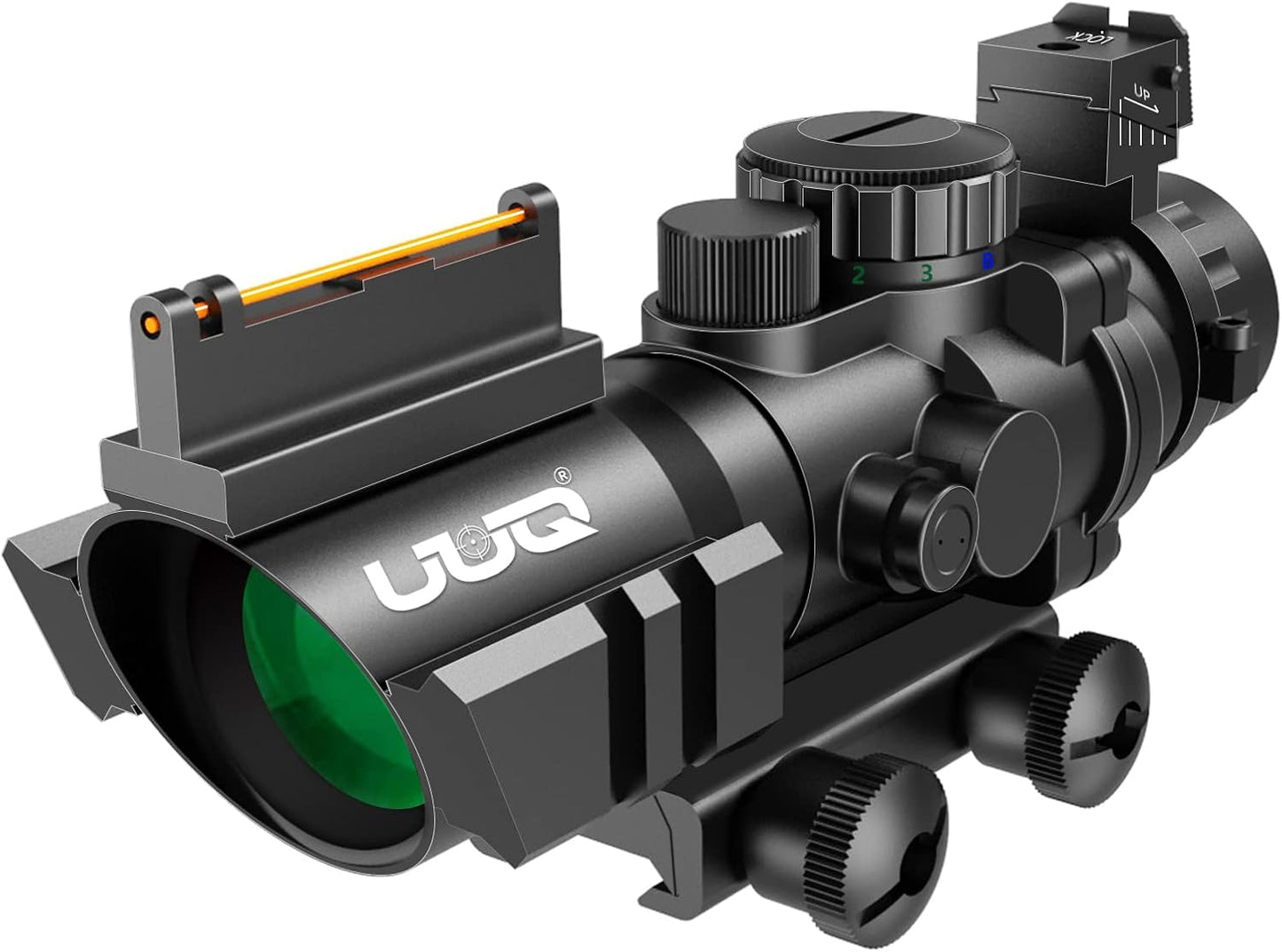 UUQ Prism 4x32 Rifle Scope with Illuminated Reticle Features