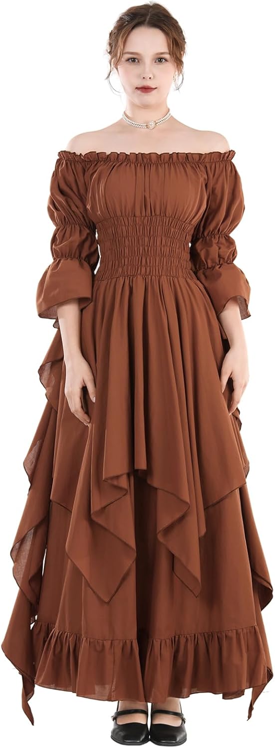Victorian Dress Renaissance Costume for Women Gothic Witch Style