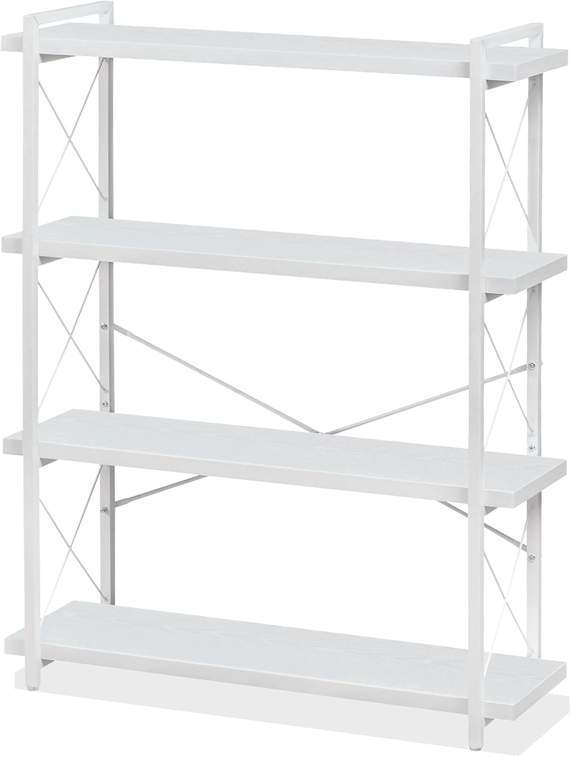 HCHQHS 4-Tier Industrial Bookcase for Stylish Home Decor