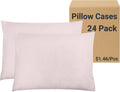 King Pillowcases 24 Pack Peach Pink - Soft Brushed Microfiber Bulk