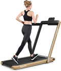GYMAX Walking Pad Foldable Treadmill for Home - Compact Under-Desk