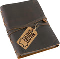 MOONSTER Leather Scrapbook Photo Album - Handcrafted Full Grain