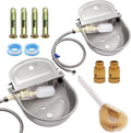 Automatic Stainless Steel Animal Drinking Bowl with Float Valve - Kit