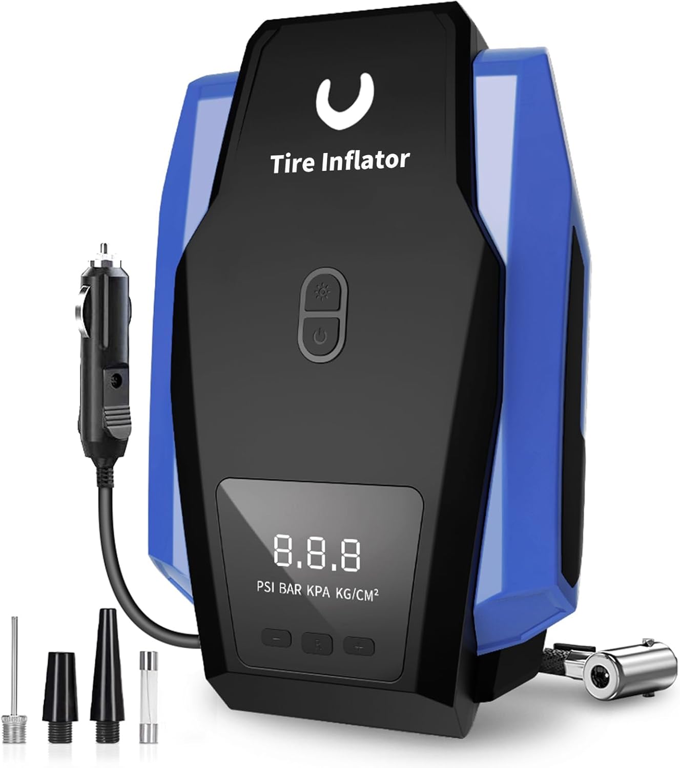 Powools Portable Tire Inflator - Fast Air Pump with Auto Shutoff