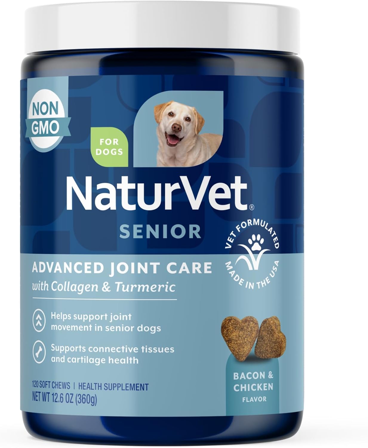 NaturVet Senior Advanced Joint Health Dog Supplement for Mobility