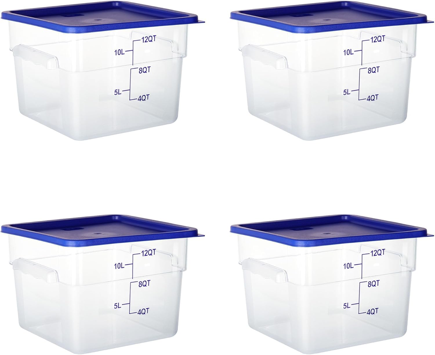 4 Pack Clear Food Storage Containers with Lids for Freshness