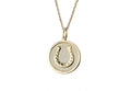 Horseshoe Necklace Gold Plated Sterling Silver - Lucky Charm