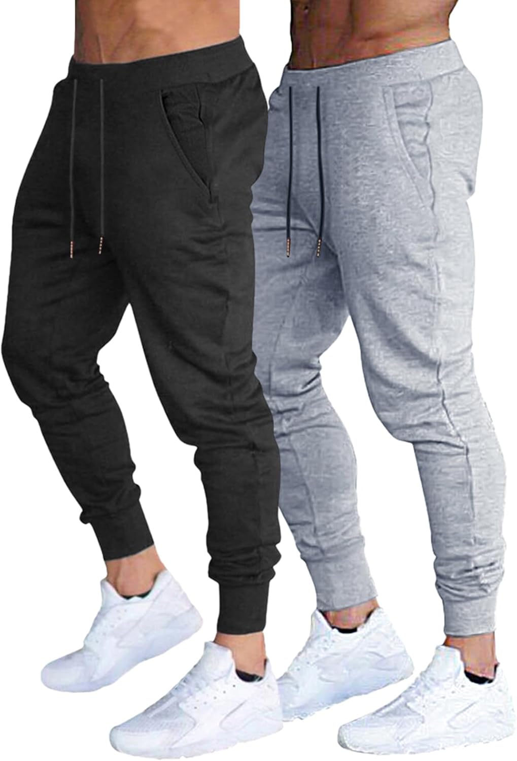 BUXKR Men's Slim Joggers for Gym Running and Bodybuilding