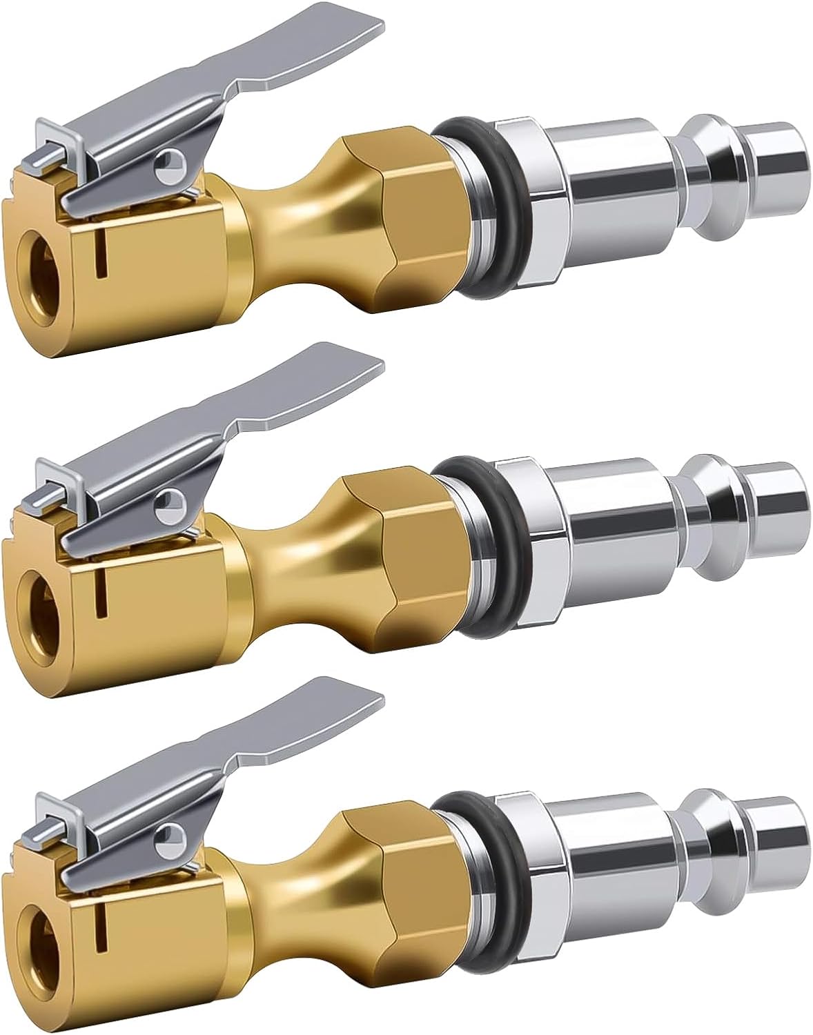 3pcs Locking Air Chucks - Easy Tire Inflation!