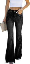 KUNMI Women's High Waisted Wide Leg Jeans - Flattering Stretchy Fit
