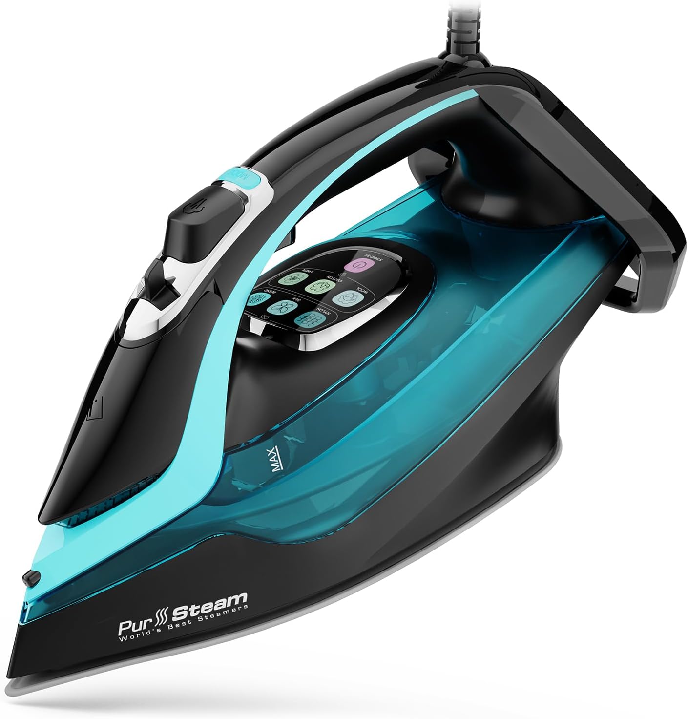 PurSteam SteamTech Elite 1750W Steam Iron with Digital Control