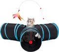 Cat Tunnel 3 Way Collapsible Tunnel Toy - Interactive Play for Kittens